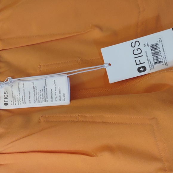 Figs High Waisted Zamora Jogger - Shaka Orange - Picture 4 of 4
